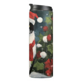 雪の中のタキシード猫 タンブラー (回転右)