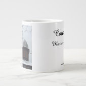 雪の中のタバナクルクロス – Martha's Vineyard ジャンボコーヒーマグカップ (正面)