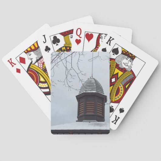 雪の中のタバナクルクロス – Martha's Vineyard トランプ (裏面)