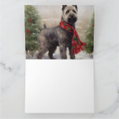 雪の中のチェサピーク犬 カード (内部)