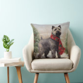 雪の中のチェサピーク犬 クッション (椅子)