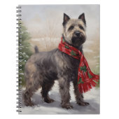 雪の中のチェサピーク犬 ノートブック (正面)