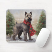 雪の中のチェサピーク犬 マウスパッド (マウス)