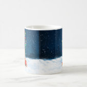 雪の中のチャウドッグにクリスマスプレゼントを コーヒーマグカップ (中央)