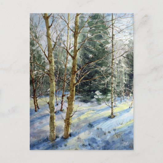 雪の中のチャールストンの木々 ポストカード (正面)
