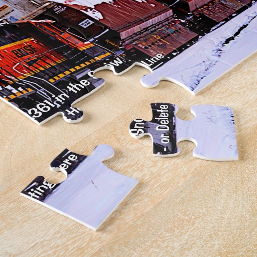 雪の中のディーゼルロコ2361 – 名前を追加 ジグソーパズル (側面)