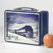 雪の中のディーゼル列車  メタルランチボックス (インサイチュ)