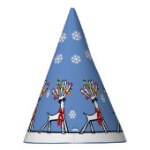 雪の中のトナカイのクリスマスパーティー帽子 パーティーハット (右)