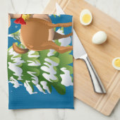 雪の中のトナカイ キッチンタオル (四つ折り)