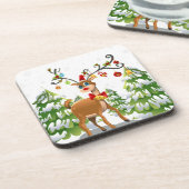 雪の中のトナカイ コースター (左側)