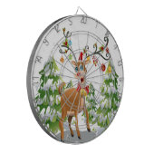 雪の中のトナカイ ダーツボード (正面左)