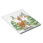 雪の中のトナカイ ノートパッド (アングル)