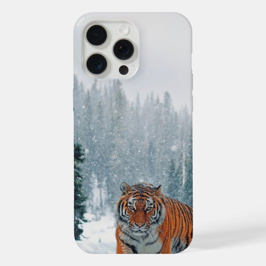 雪の中のトラ iPhoneケース (裏面)