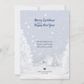 雪の中のトリコラーコリー&ランブス – クリスマスカード (裏面)