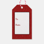 雪の中のドイツ走のシェパードのクリスマス ギフトタグ (裏面)