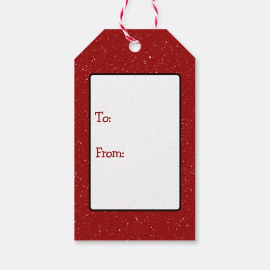 雪の中のドイツ走のシェパードのクリスマス ギフトタグ (裏面)