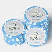 雪の中のドクロ。オーダーメイド ポーカーチップ (積み重ね)