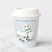 雪の中のドクロ。オーダーメイド 紙コップ (裏面)