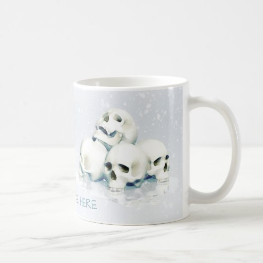 雪の中のドクロ コーヒーマグカップ (右)