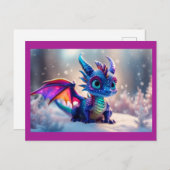 雪の中のドラゴン 案内ポストカード (正面/裏面)
