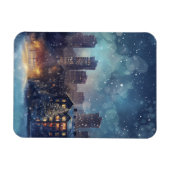 雪の中のニューヨークの例証 マグネット (横)