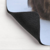 雪の中のノルウェーの林猫 マウスパッド (コーナー)