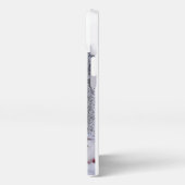 雪の中のノルウェーの林猫 iPhoneケース (左側面)