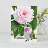 雪の中のハミング鳥 – フラットカード (スタンド正面)