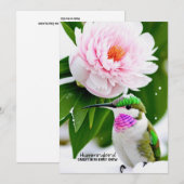 雪の中のハミング鳥 – フラットカード (正面/裏面)