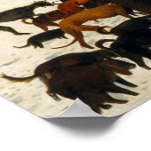 雪の中のハンターのポスターPieter Bruegel ポスター (角)