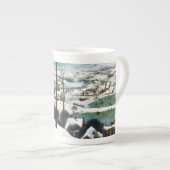 雪の中のハンターズザースノー ボーンチャイナマグカップ (正面右)