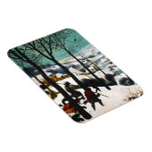 雪の中のハンターズザースノー マグネット (右側)