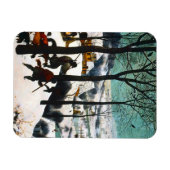 雪の中のハンターズザースノー マグネット (横)