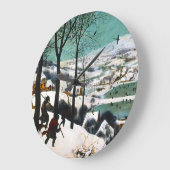 雪の中のハンターズザースノー ラージ壁時計 (傾斜)