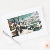 雪の中のハンターズザースノー 長方形シール (封筒)