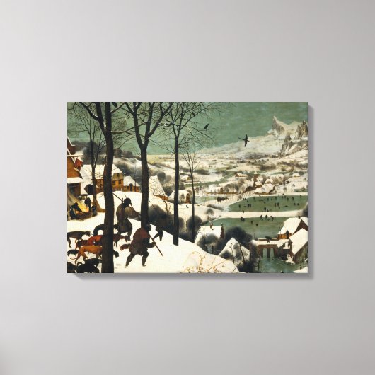 雪の中のハンター(Pieter Bruegel the Elder) キャンバスプリント (正面)