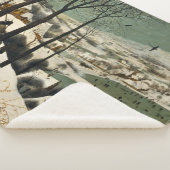 雪の中のハンター(Pieter Bruegel the Elder) シェルパブランケット (3/4)