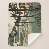 雪の中のハンター(Pieter Bruegel the Elder) シェルパブランケット (正面)