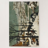 雪の中のハンター(Pieter Bruegel the Elder) ジグソーパズル (縦)