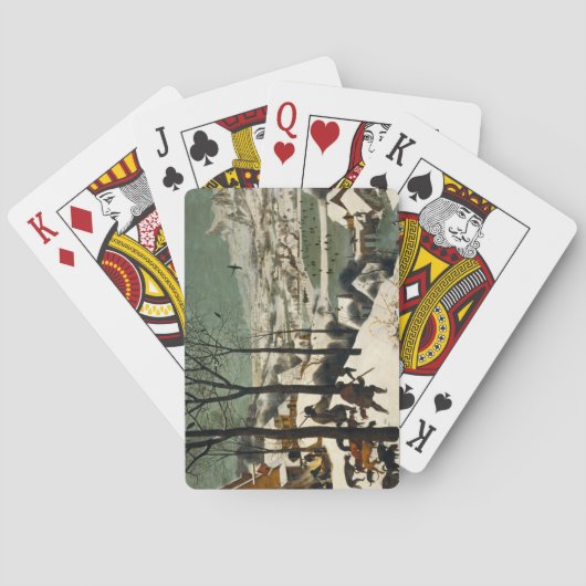 雪の中のハンター(Pieter Bruegel the Elder) トランプ (裏面)