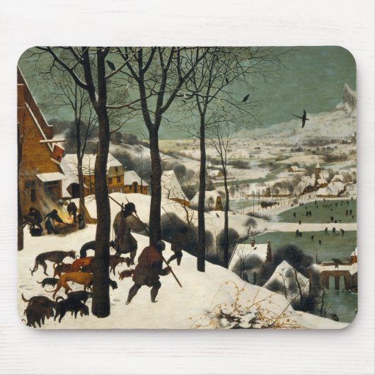 雪の中のハンター(Pieter Bruegel the Elder) マウスパッド (正面)