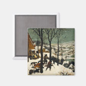 雪の中のハンター(Pieter Bruegel the Elder) マグネット (正面/裏面)