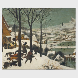 雪の中のハンター(Pieter Bruegel the Elder) ラッピングペーパー