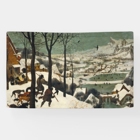 雪の中のハンター(Pieter Bruegel the Elder) 横断幕 (横)