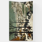 雪の中のハンター(Pieter Bruegel the Elder) 横断幕 (縦)