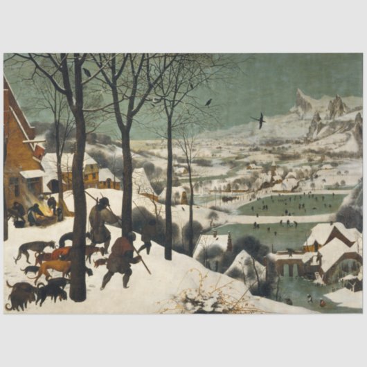 雪の中のハンター(Pieter Bruegel the Elder) 薄葉紙 (正面)