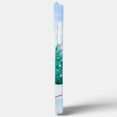 雪の中のバセットハウンドとクリスマスの犬小屋 Case-Mate iPhoneケース (裏面 / 左)