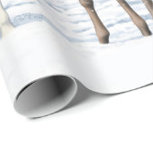 雪の中のバックスキンアパロオーサ馬 ラッピングペーパー (ロールコーナー)