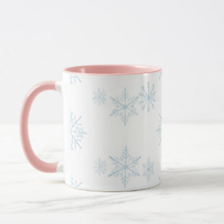 雪の中のパステル マグカップ