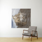 雪の中のパラス猫 タペストリー (インサイチュ(横))